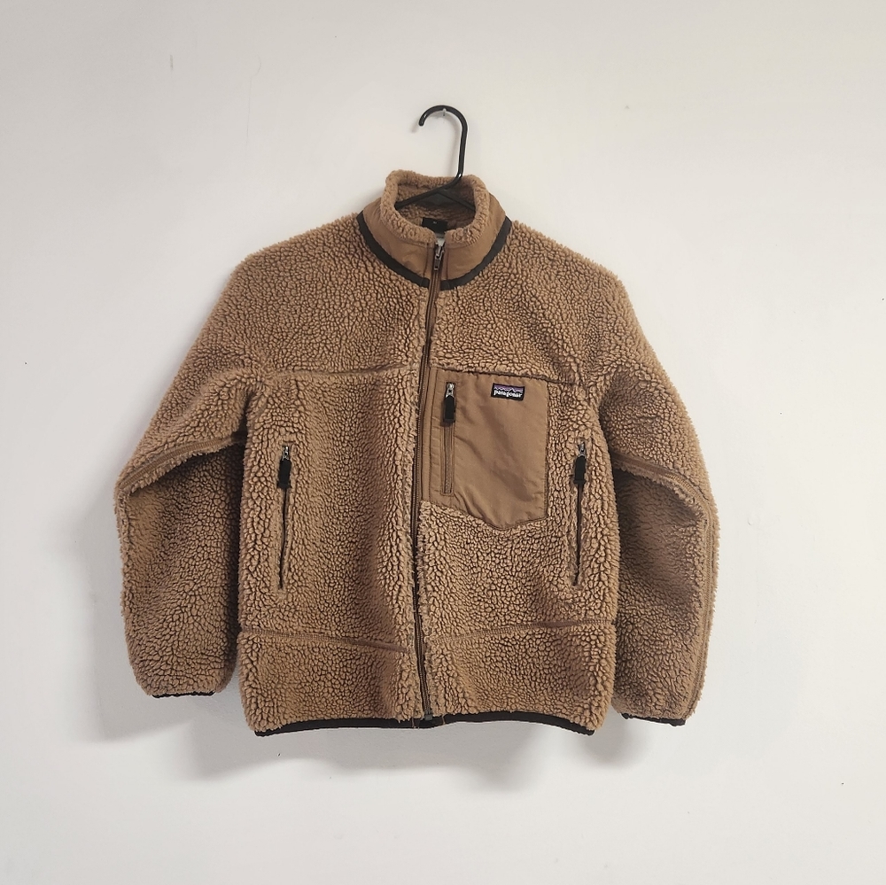 Vintage Patagonia Rare Kids Classic Retro-X Zip Front Sherpa Jacket Unisex
